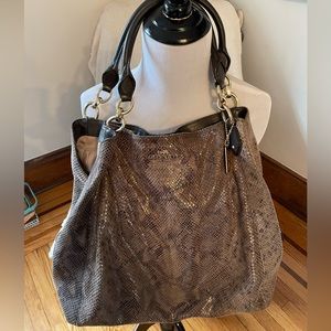 Coach Madison Snakeskin Hobo Bag.